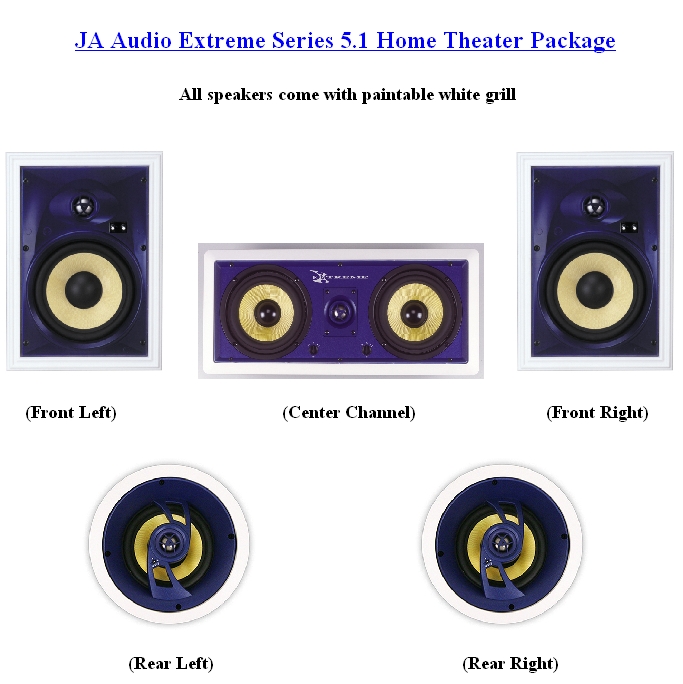 JA Audio Extreme 5.1 In-Wall In-Ceiling Theater Package